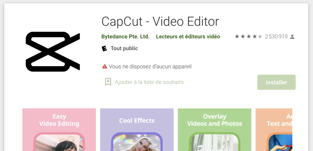 Editeur de vidéo CapCut