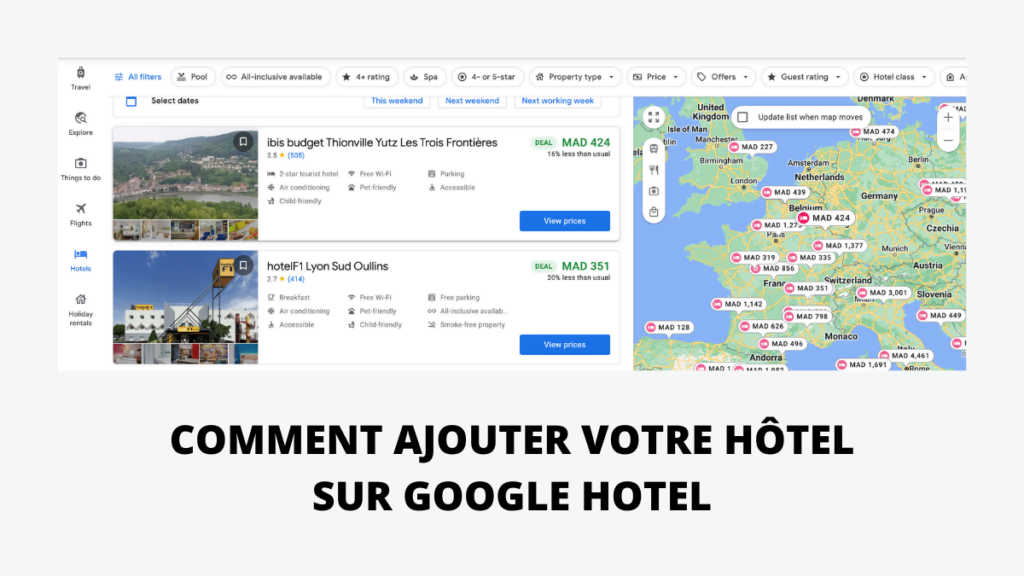 Comment ajouter votre Hôtel sur google hotel