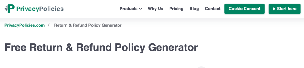 Refund Policy Generator