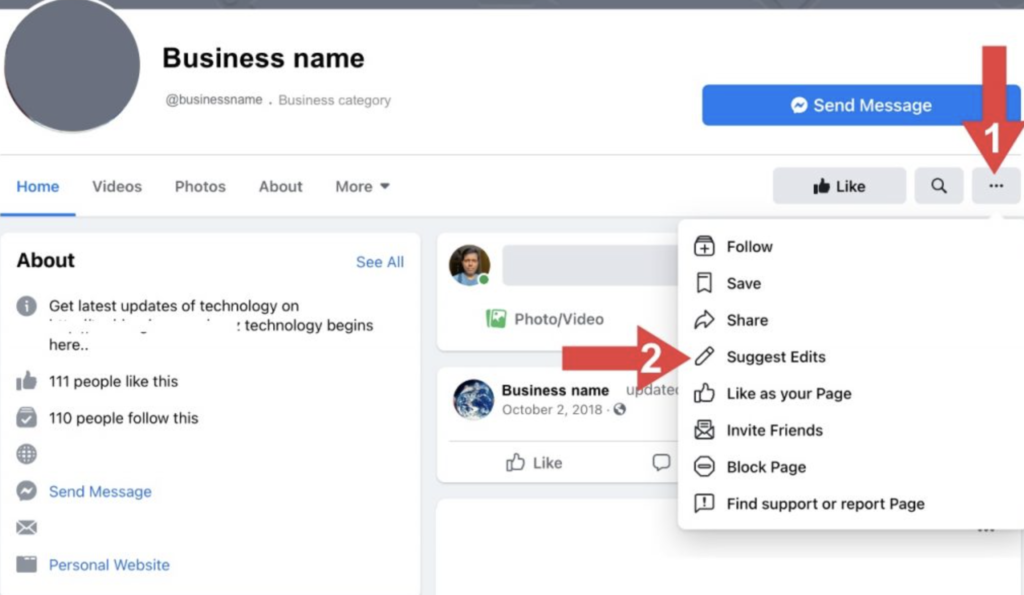 How do I merge my personal and business page on Facebook?