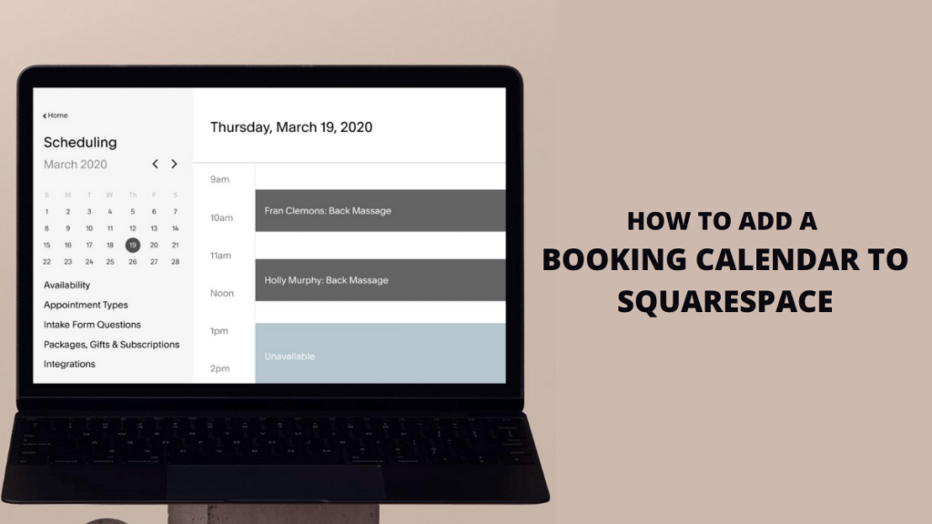 how to add a booking calendar to squarespace