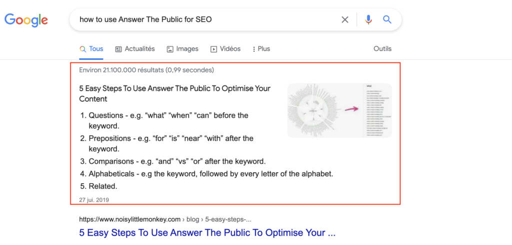 How To Get Featured In Google's Quick Answers Box?