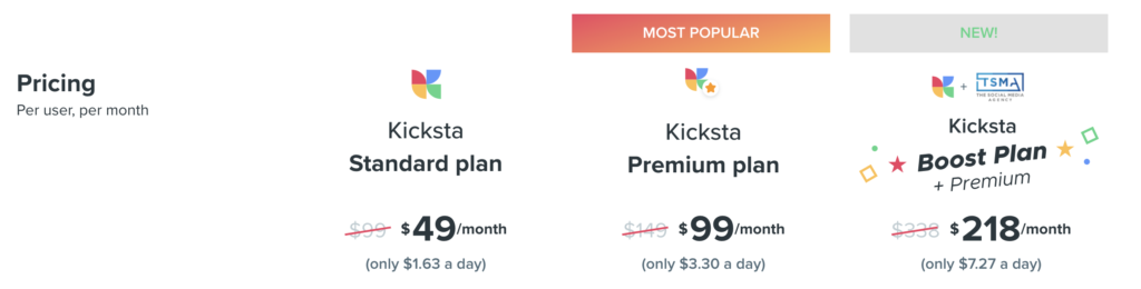 kicksta pricing
