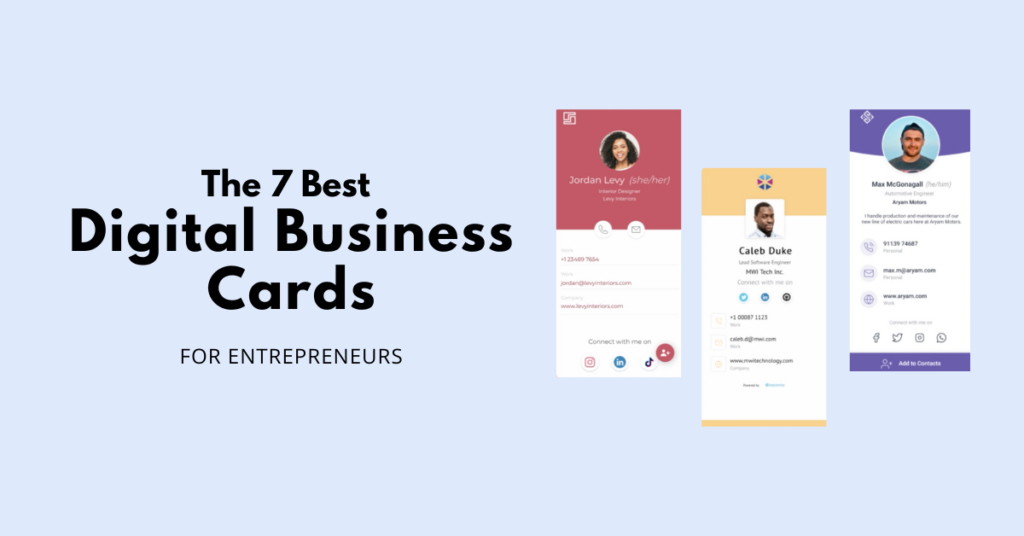Best Digital Business Cards For Entrepreneurs
