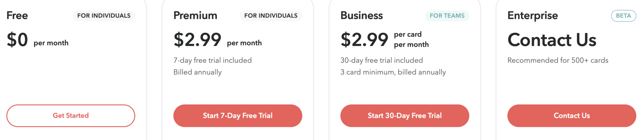 Blinq Digital Business Cards pricing