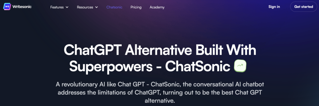 chatsonic - ChatGPT Alternative