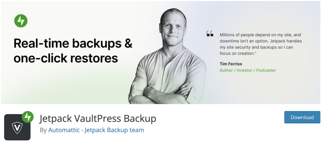 Jetpack VaultPress Backup
