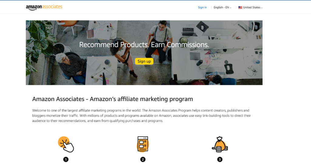Amazon Associates affiliate marketing network